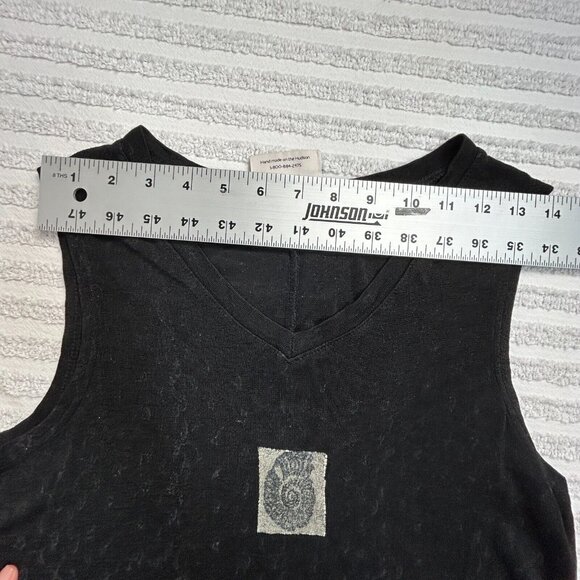 Bread Womens Knit Pullover Vest Tank TopTunic V-Neck Comfy Stretch Gothic Black - Picture 5 of 8